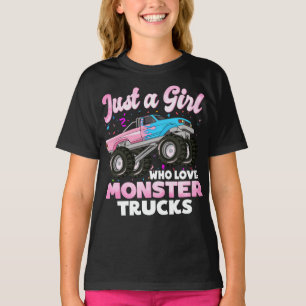 Nur ein Mädchen, das Monster-LKWs-Niedliche Mädche T-Shirt