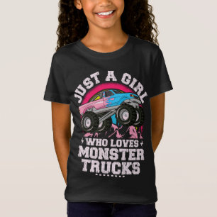 Nur ein Mädchen, das Monster-LKWs-Niedliche Mädche T-Shirt
