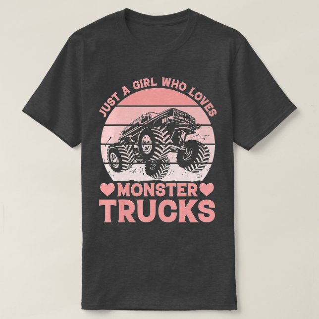 Nur ein Mädchen, das Monstertrucks Liebe T-Shirt (Design vorne)