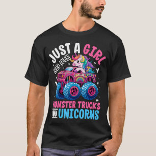 Nur ein Mädchen, das Monstertrucks und Einhörner l T-Shirt