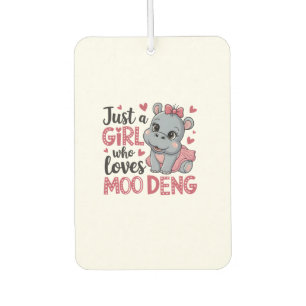 Nur ein Mädchen, das Moo Deng Baby Hippos Long Sl Autolufterfrischer