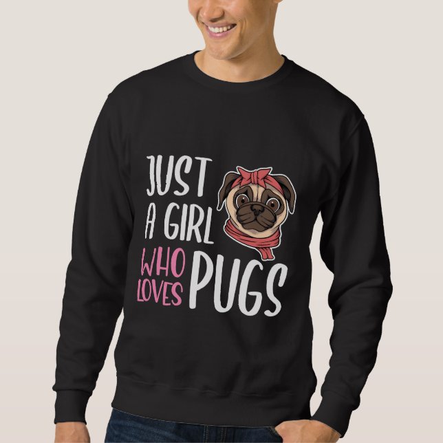 Nur ein Mädchen, das Mops Lieben Classic T - Shirt (Vorderseite)