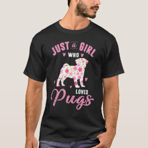 Nur ein Mädchen, das Mops süße Möpse liebt T-Shirt