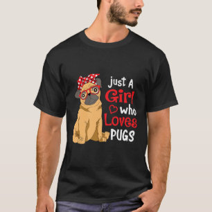 Nur ein Mädchen, das Möpse liebt - Süßer Mops-Hund T-Shirt