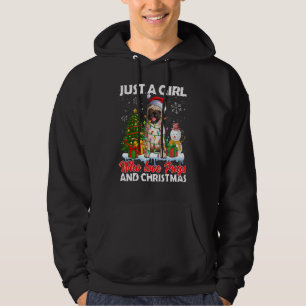 Nur ein Mädchen, das Möpse und Weihnachts-Möpse-Sa Hoodie