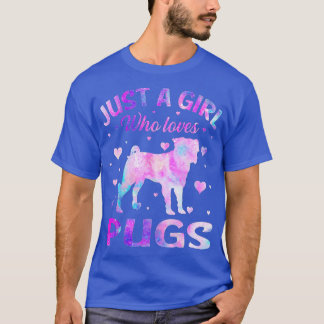 Nur ein Mädchen, das Möpsen Lieben Hund Funny Gefä T-Shirt