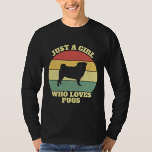 Nur ein Mädchen, das Möpsen Lieben Mops Girls Clas T-Shirt