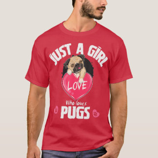 Nur ein Mädchen, das Möpsen Lieben, Mops Hund Love T-Shirt