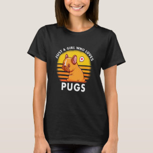 Nur ein Mädchen, das Möpsen Lieben Mops Hundebesit T-Shirt