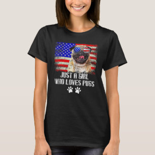 Nur ein Mädchen, das Möpsen Lieben Mops T-Shirt