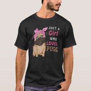 Nur ein Mädchen, das Möpsen Lieben Niedlichen Mops T-Shirt