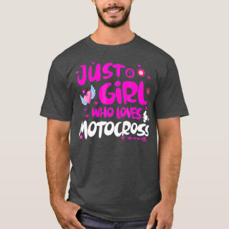 Nur ein Mädchen, das Motocross Lieben T-Shirt