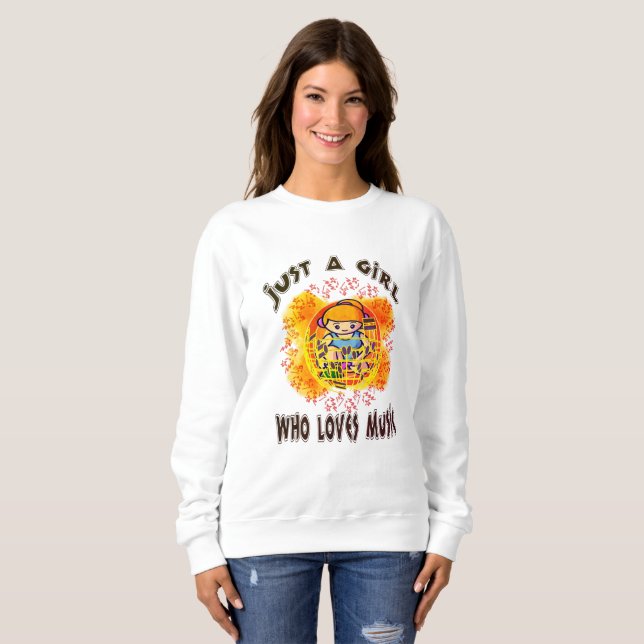 Nur ein Mädchen, das Musik Liebe Sweatshirt (Vorne ganz)