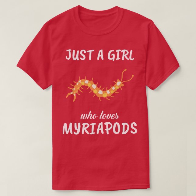 Nur ein Mädchen, das Myriapods Liebe T-Shirt (Design vorne)