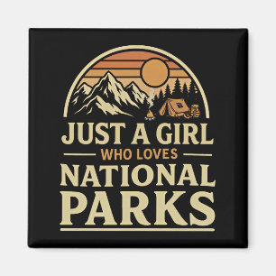 Nur ein Mädchen, das Nationalparks liebt Magnet