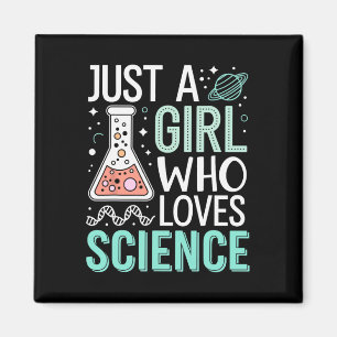 Nur ein Mädchen, das Naturwissenschaften liebt Zur Magnet