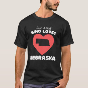 Nur ein Mädchen, das Nebraska Niedliche Mädchen Ne T-Shirt