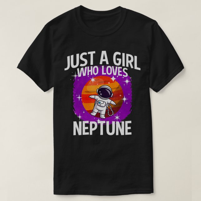 Nur ein Mädchen, das Neptun Liebe T-Shirt (Design vorne)