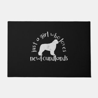 Nur ein Mädchen, das Neufundland Liebe Hund Fußmatte