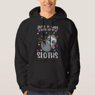 Nur ein Mädchen, das Niedliche Faultier Liebe Hoodie