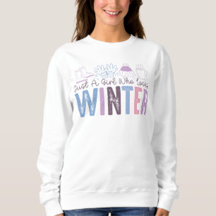 Nur ein Mädchen, das Niedliches saisonales Design Sweatshirt