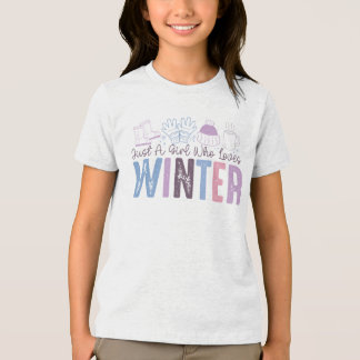 Nur ein Mädchen, das Niedliches saisonales Design  Tri-Blend Shirt