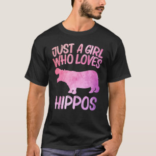 Nur ein Mädchen, das Nilpferde liebt Für Frauen P T-Shirt