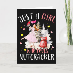Nur ein Mädchen, das Nussknacker-Weihnachts-Ballet Karte