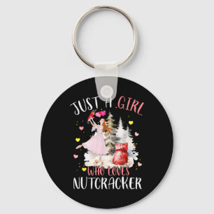 Nur ein Mädchen, das Nussknacker-Weihnachts-Ballet Schlüsselanhänger