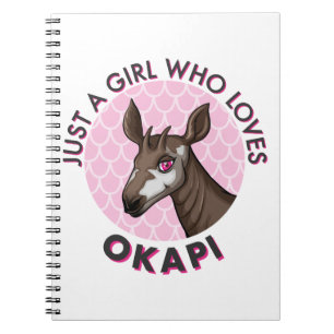Nur ein Mädchen, das Okapi Lieben, Okapi Obsession Notizblock