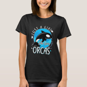 Nur ein Mädchen, das Orcas Killer Wale Sea Ocea Li T-Shirt