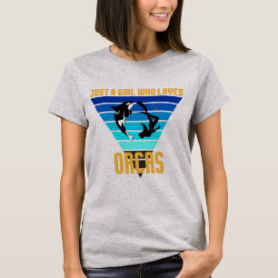 Nur ein Mädchen, das Orcas Liebe T-Shirt