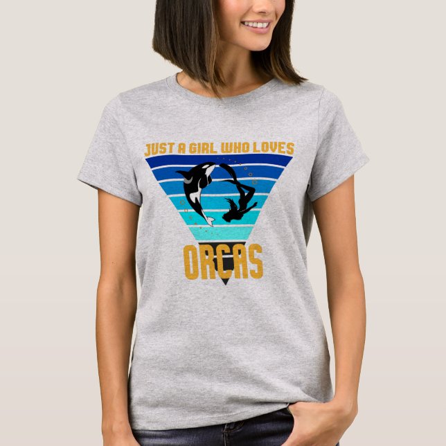 Nur ein Mädchen, das Orcas Liebe T-Shirt (Vorderseite)
