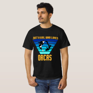 Nur ein Mädchen, das Orcas Liebe T-Shirt