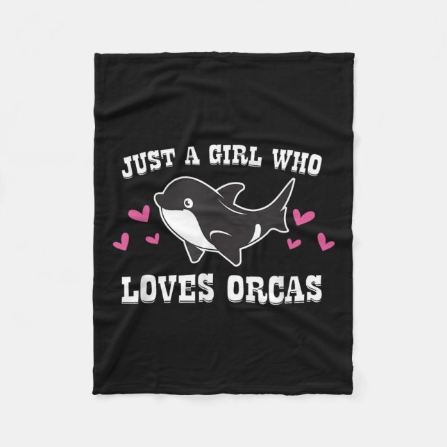 Nur ein Mädchen, das Orcas Niedlich Orca Killer Wh Fleecedecke (Vorderseite)