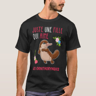 Nur ein Mädchen, das Ornithoryncs Niedlich mag T-Shirt