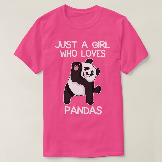 Nur ein Mädchen, das Pandas 1 Lieben T-Shirt (Design vorne)