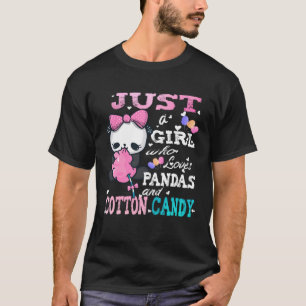 Nur ein Mädchen, das Pandas & Cotton Candy Tooth L T-Shirt