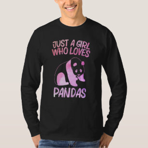 Nur ein Mädchen, das Pandas für Frauen Liebe Katze T-Shirt
