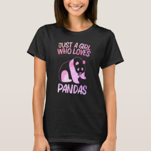 Nur ein Mädchen, das Pandas für Frauen Liebe Katze T-Shirt