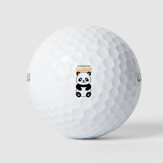 Nur ein Mädchen, das Pandas Lieben Golfball (Vorderseite)