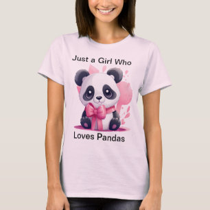 Nur ein Mädchen, das Pandas Lieben - Niedlich Pand T-Shirt