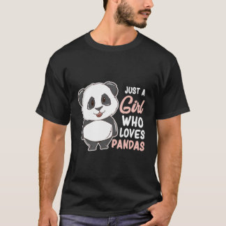 Nur ein Mädchen, das Pandas Niedlich Panda Girl Li T-Shirt