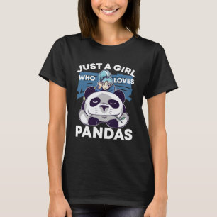 Nur ein Mädchen, das Pandas Niedlich Panda Kanji J T-Shirt