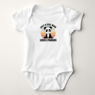 Nur ein Mädchen, das Pandas Niedlich Panda Lieben  Baby Strampler