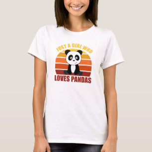 Nur ein Mädchen, das Pandas-Niedliche Tiere Lieben T-Shirt