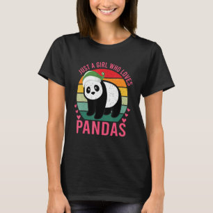 Nur ein Mädchen, das Pandas Panda Bärentier Liebe T-Shirt