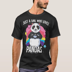 Nur ein Mädchen, das Pandas Panda Lieben T-Shirt