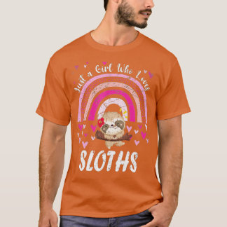 Nur ein Mädchen, das Pandas Rainbow Niedlich Panda T-Shirt