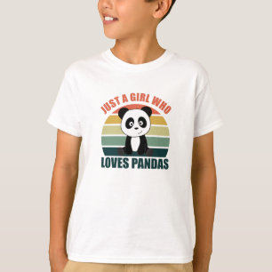 Nur ein Mädchen, das Pandas Süße Tier Lieben Girls T-Shirt